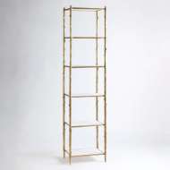 Picture of ARBOR ETAGERE-BRASS & WHITE MARBLE