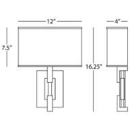 Picture of LINCOLN WALL SCONCE IN POLISHED NICKEL FINISH WITH CRYSTAL ACCENTS 1010B