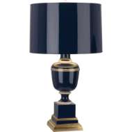 Picture of ANNIKA ACCENT LAMP IN COBALT LACQUERED PAINT WITH NATURAL BRASS AND IVORY CRACKLE ACCENTS 2504