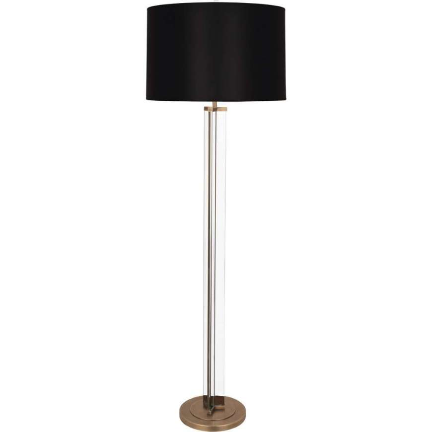 Picture of FINEAS FLOOR LAMP IN CLEAR GLASS AND AGED BRASS 473B