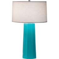 Picture of EGG BLUE MASON TABLE LAMP IN EGG BLUE GLAZED CERAMIC 973