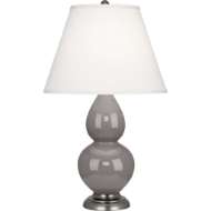 Picture of SMOKEY TAUPE SMALL DOUBLE GOURD ACCENT LAMP IN SMOKY TAUPE GLAZED CERAMIC 1770X