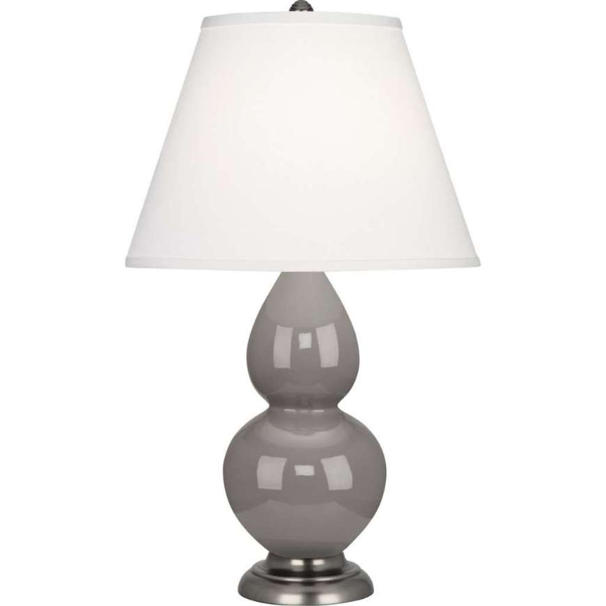 Picture of SMOKEY TAUPE SMALL DOUBLE GOURD ACCENT LAMP IN SMOKY TAUPE GLAZED CERAMIC 1770X