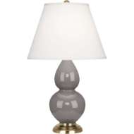 Picture of SMOKEY TAUPE SMALL DOUBLE GOURD ACCENT LAMP IN SMOKY TAUPE GLAZED CERAMIC 1768X