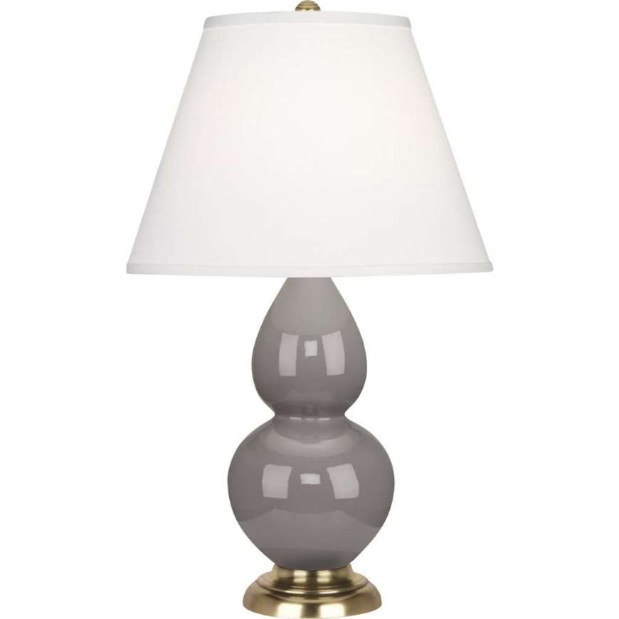 Picture of SMOKEY TAUPE SMALL DOUBLE GOURD ACCENT LAMP IN SMOKY TAUPE GLAZED CERAMIC 1768X