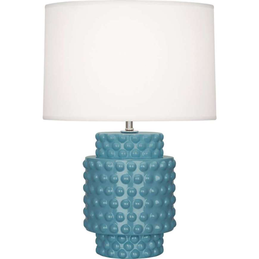 Picture of STEEL BLUE DOLLY ACCENT LAMP IN STEEL BLUE GLAZED TEXTURED CERAMIC OB801