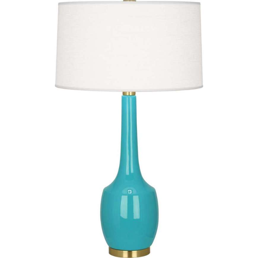 Picture of EGG BLUE DELILAH TABLE LAMP IN EGG BLUE GLAZED CERAMIC EB701