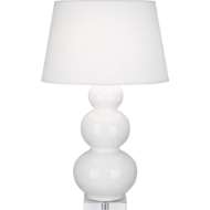 Picture of LILY TRIPLE GOURD TABLE LAMP IN LILY GLAZED CERAMIC WITH LUCITE BASE A351X