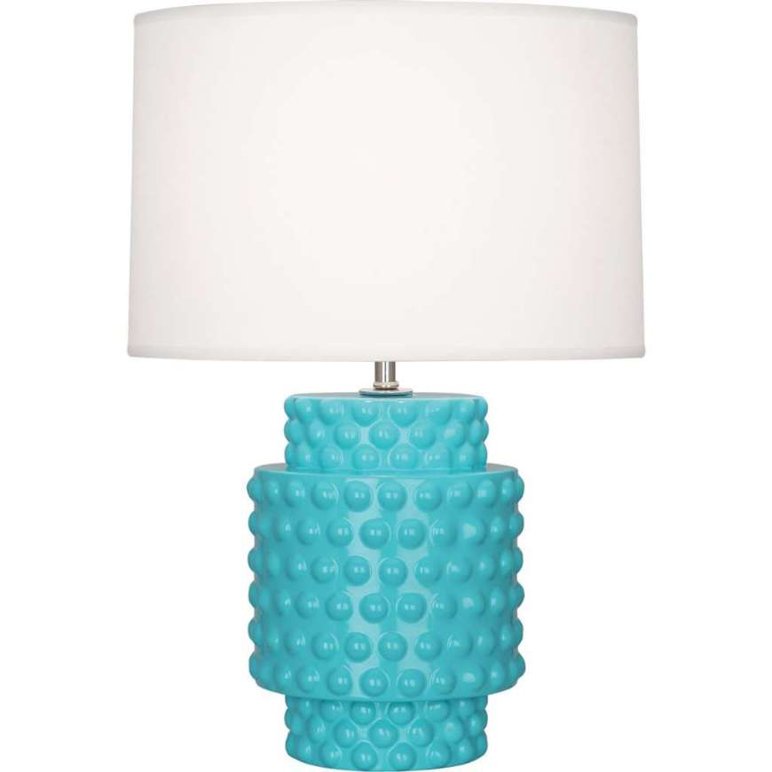 Picture of EGG BLUE DOLLY ACCENT LAMP IN EGG BLUE GLAZED TEXTURED CERAMIC EB801