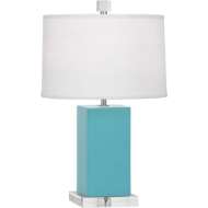 Picture of EGG BLUE HARVEY ACCENT LAMP IN EGG BLUE GLAZED CERAMIC EB990