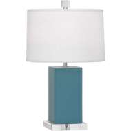 Picture of STEEL BLUE HARVEY ACCENT LAMP IN STEEL BLUE GLAZED CERAMIC OB990