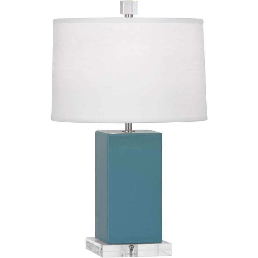 Picture of STEEL BLUE HARVEY ACCENT LAMP IN STEEL BLUE GLAZED CERAMIC OB990