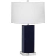 Picture of MIDNIGHT HARVEY TABLE LAMP IN MIDNIGHT BLUE GLAZED CERAMIC MB995