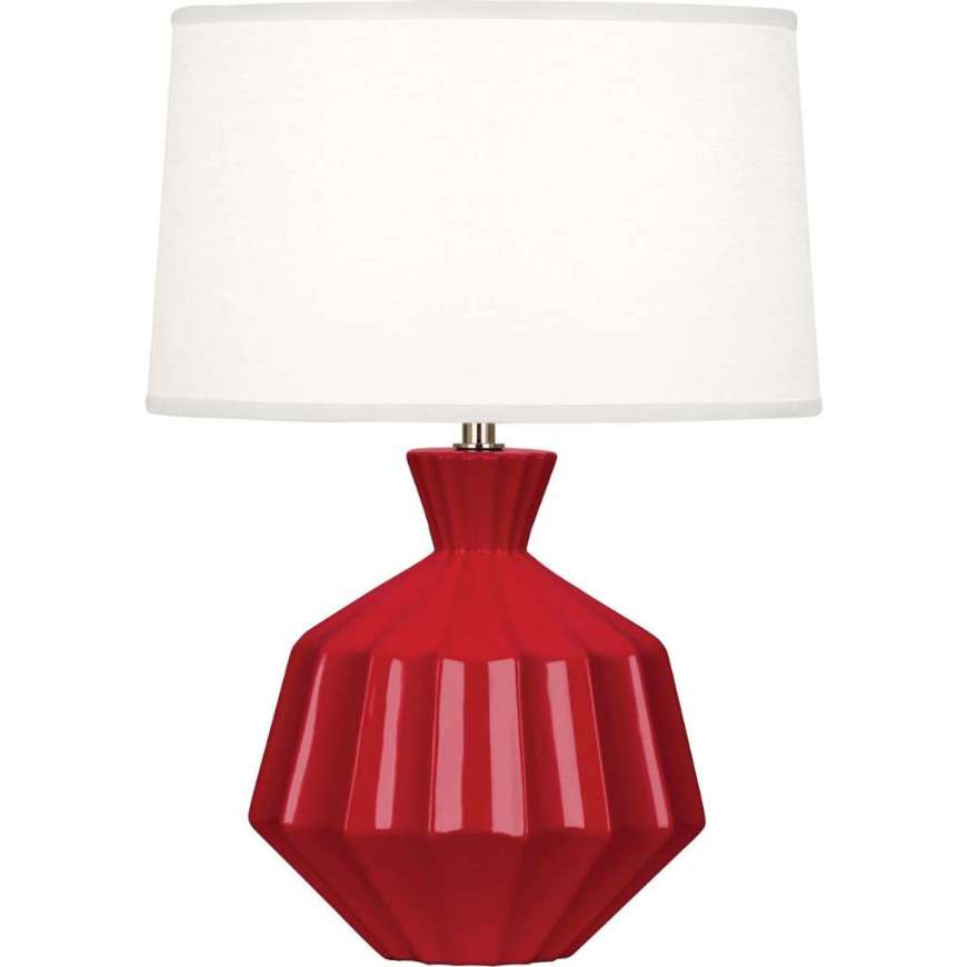 Picture of RUBY RED ORION ACCENT LAMP IN RUBY RED GLAZED CERAMIC RR989