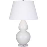 Picture of LILY DOUBLE GOURD TABLE LAMP IN LILY GLAZED CERAMIC WITH LUCITE BASE A670X