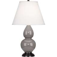 Picture of SMOKEY TAUPE SMALL DOUBLE GOURD ACCENT LAMP IN SMOKY TAUPE GLAZED CERAMIC 1769X