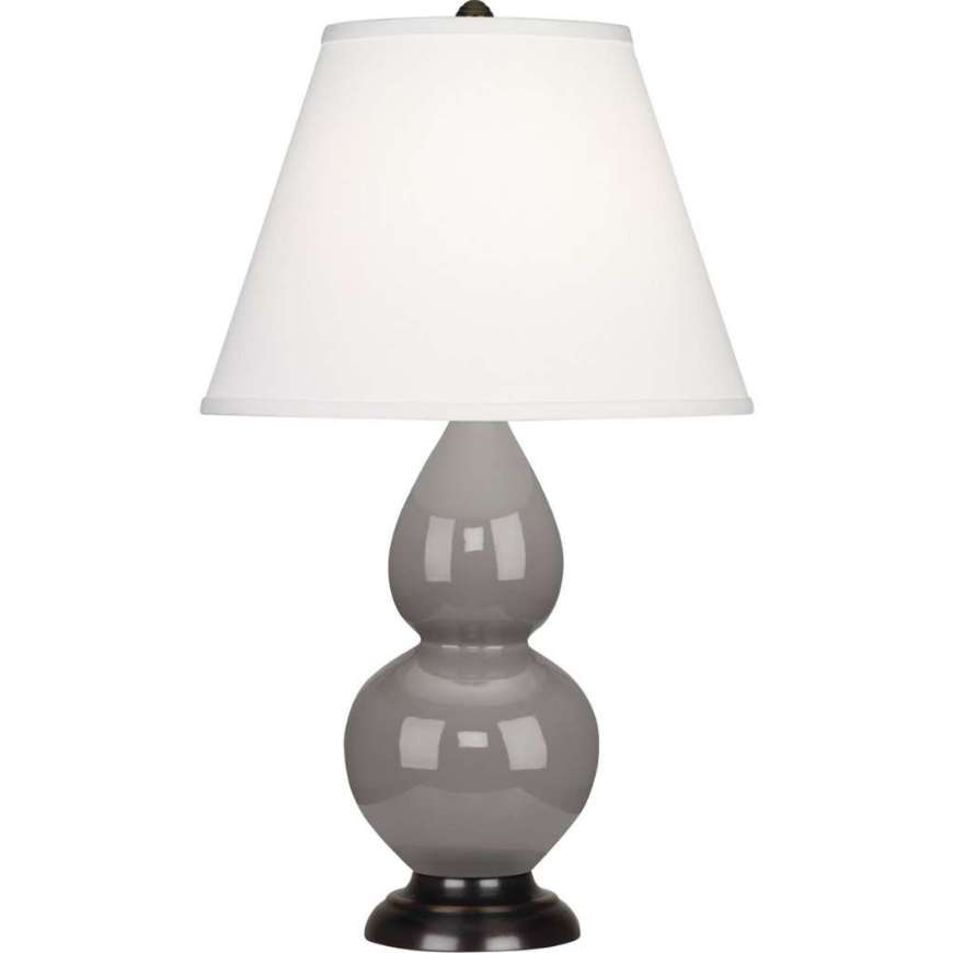 Picture of SMOKEY TAUPE SMALL DOUBLE GOURD ACCENT LAMP IN SMOKY TAUPE GLAZED CERAMIC 1769X