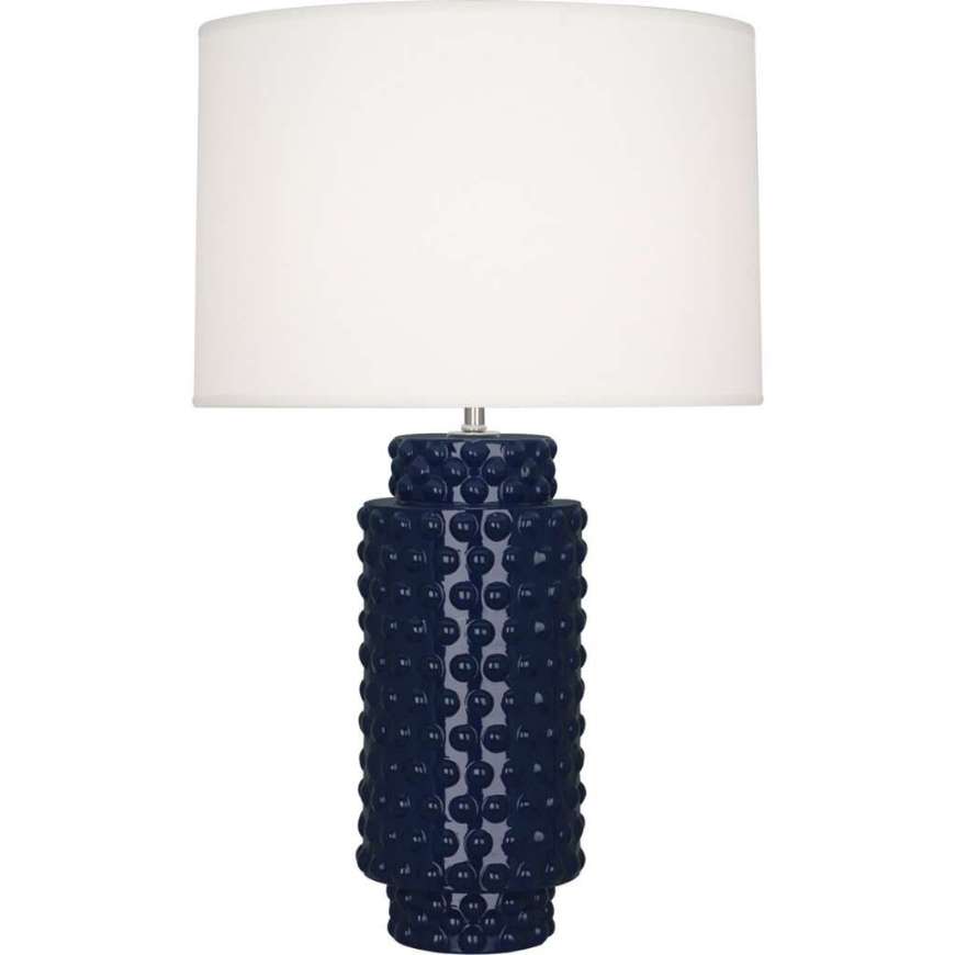 Picture of MIDNIGHT DOLLY TABLE LAMP IN MIDNIGHT BLUE GLAZED TEXTURED CERAMIC MB800