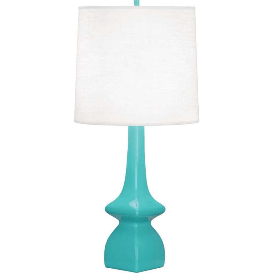 Picture of EGG BLUE JASMINE TABLE LAMP IN EGG BLUE GLAZED CERAMIC EB210