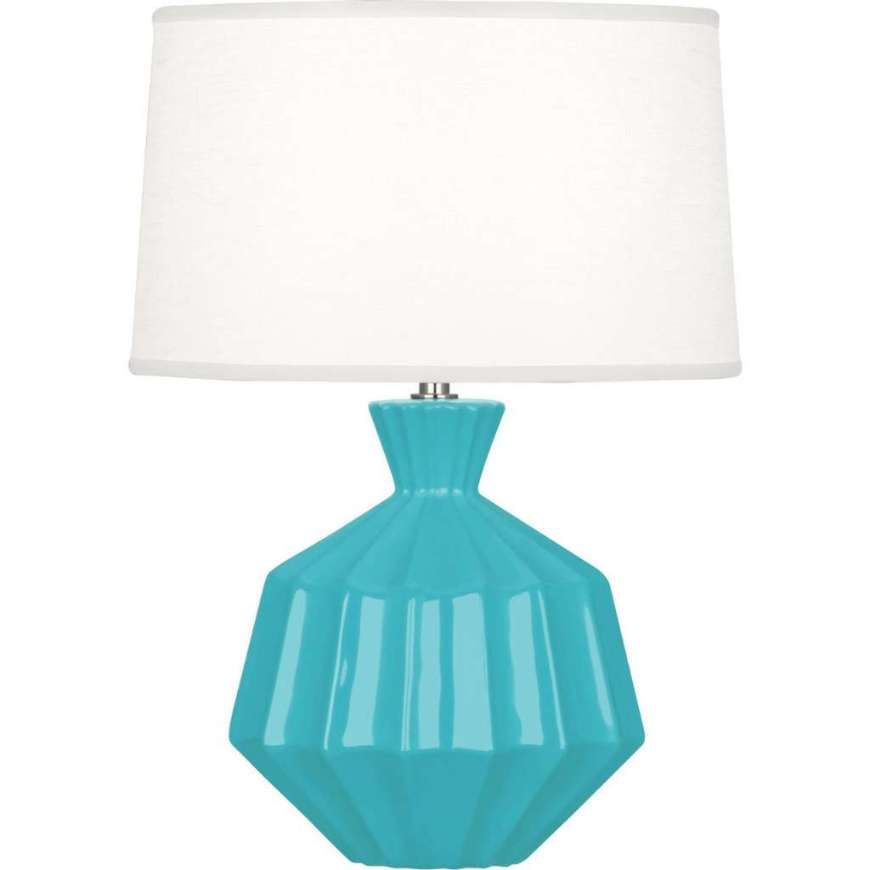 Picture of EGG BLUE ORION ACCENT LAMP IN EGG BLUE GLAZED CERAMIC EB989