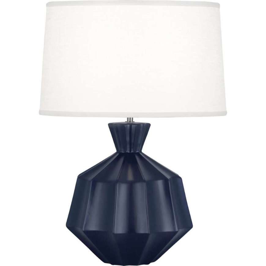 Picture of MATTE MIDNIGHT BLUE ORION TABLE LAMP IN MATTE MIDNIGHT BLUE GLAZED CERAMIC MMB17