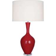 Picture of RUBY RED AUDREY TABLE LAMP IN RUBY RED GLAZED CERAMIC RR980