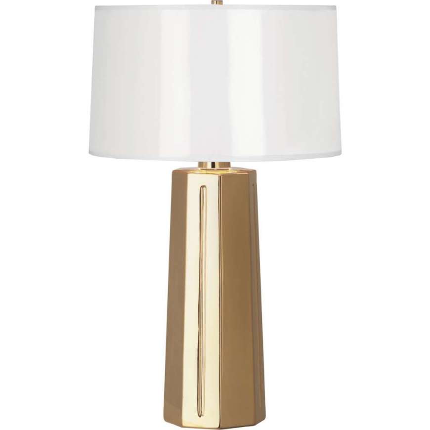 Picture of POLISHED GOLD MASON TABLE LAMP IN POLISHED GOLD GLAZED CERAMIC G960