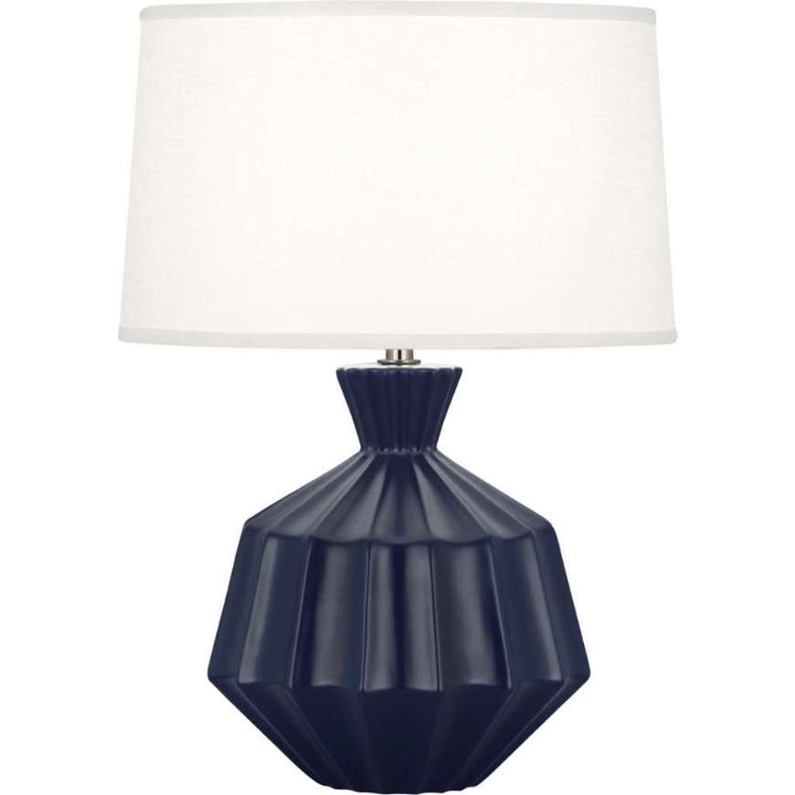 Picture of MATTE MIDNIGHT BLUE ORION TABLE LAMP IN MATTE MIDNIGHT BLUE GLAZED CERAMIC MMB18