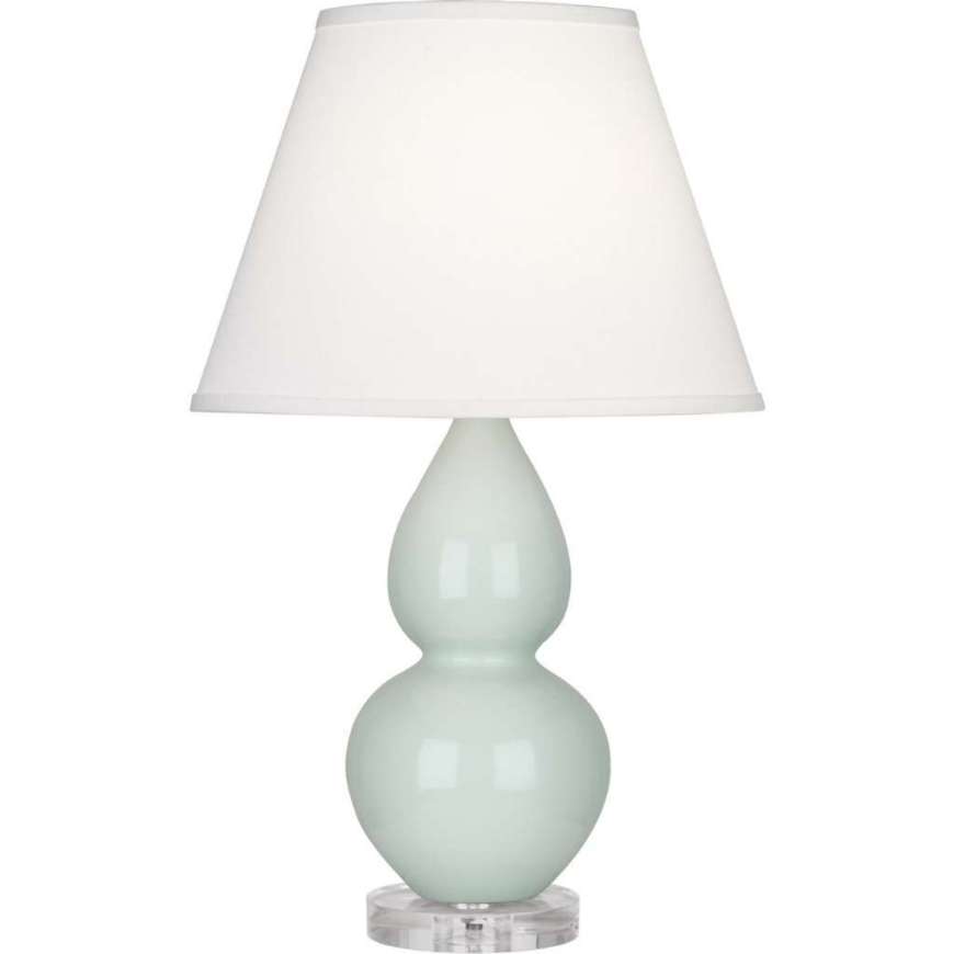 Picture of CELADON SMALL DOUBLE GOURD ACCENT LAMP IN CELADON GLAZED CERAMIC WITH LUCITE BASE A788X