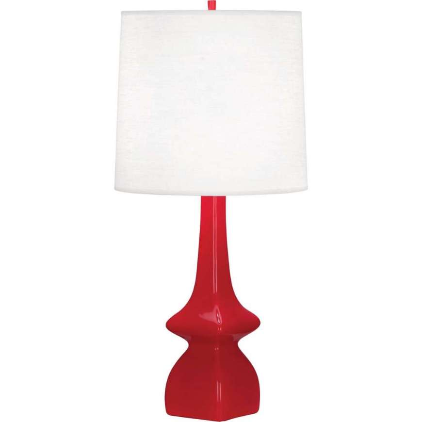 Picture of RUBY RED JASMINE TABLE LAMP IN RUBY RED GLAZED CERAMIC RR210