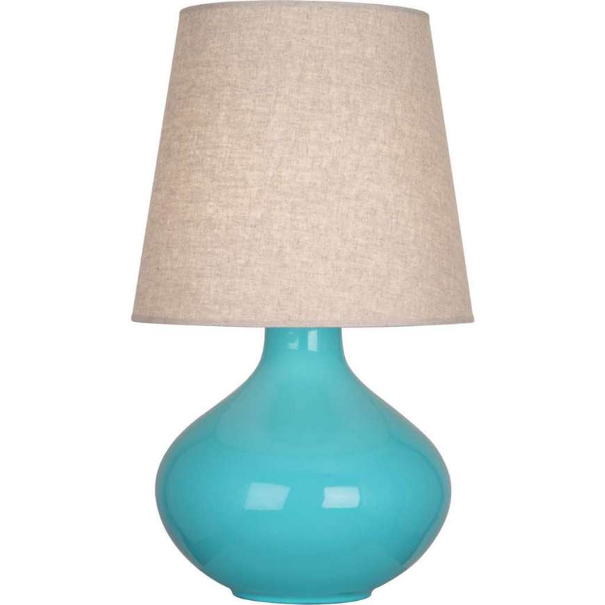 Picture of EGG BLUE JUNE TABLE LAMP IN EGG BLUE GLAZED CERAMIC EB991