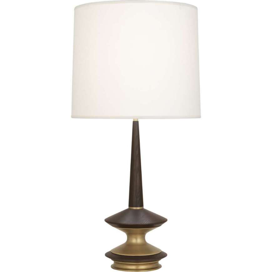 Picture of FLETCHER TABLE LAMP IN WARM BRASS FINISH WITH DARK WALNUT ACCENTS 1041