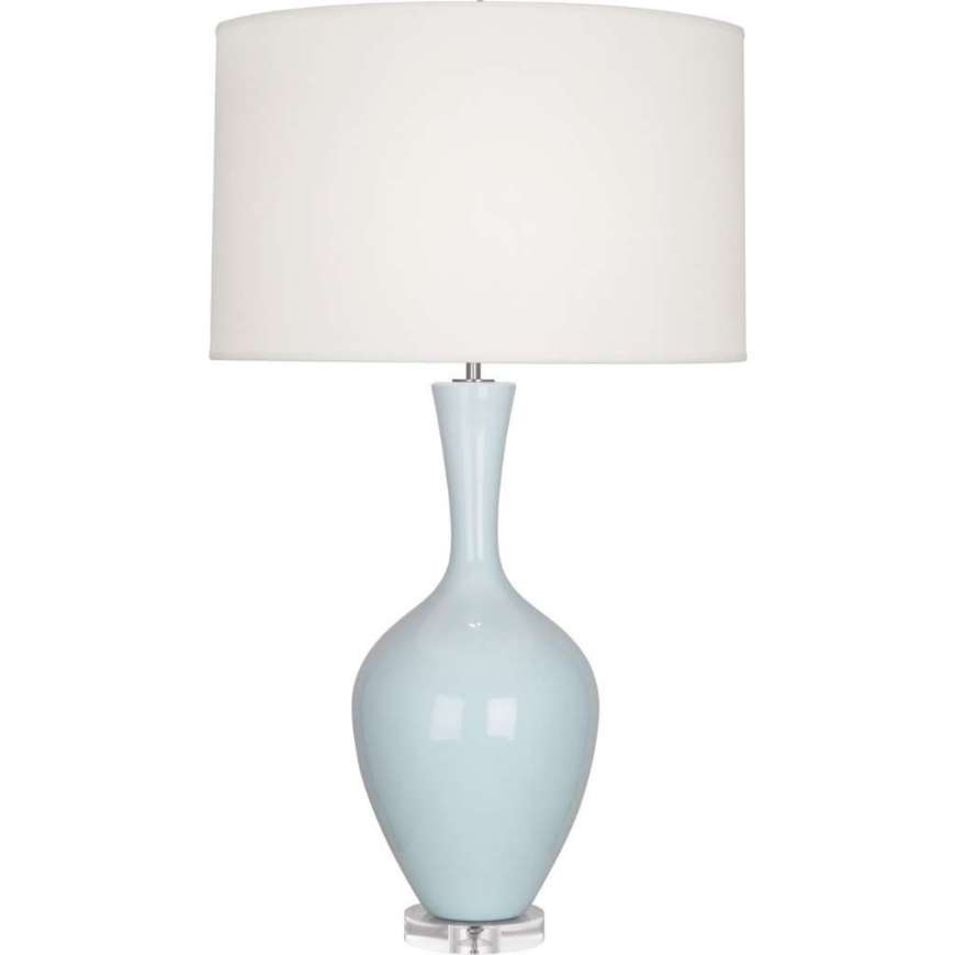 Picture of BABY BLUE AUDREY TABLE LAMP IN BABY BLUE GLAZED CERAMIC BB980