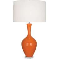 Picture of PUMPKIN AUDREY TABLE LAMP IN PUMPKIN GLAZED CERAMIC PM980