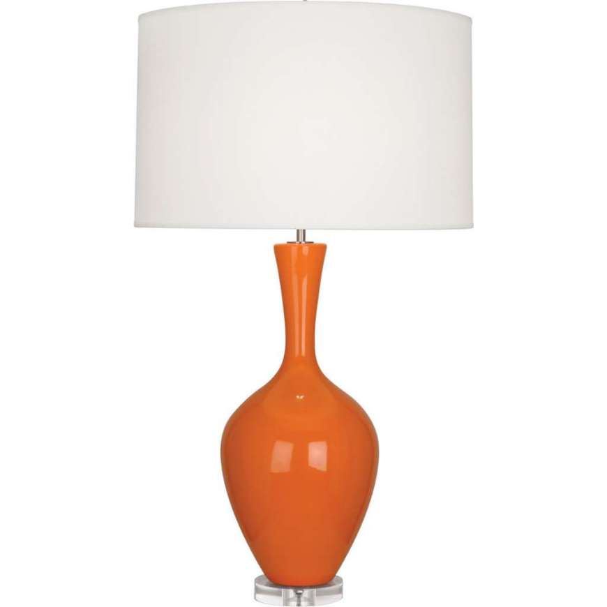 Picture of PUMPKIN AUDREY TABLE LAMP IN PUMPKIN GLAZED CERAMIC PM980