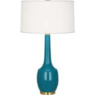 Picture of PEACOCK DELILAH TABLE LAMP IN PEACOCK GLAZED CERAMIC PC701