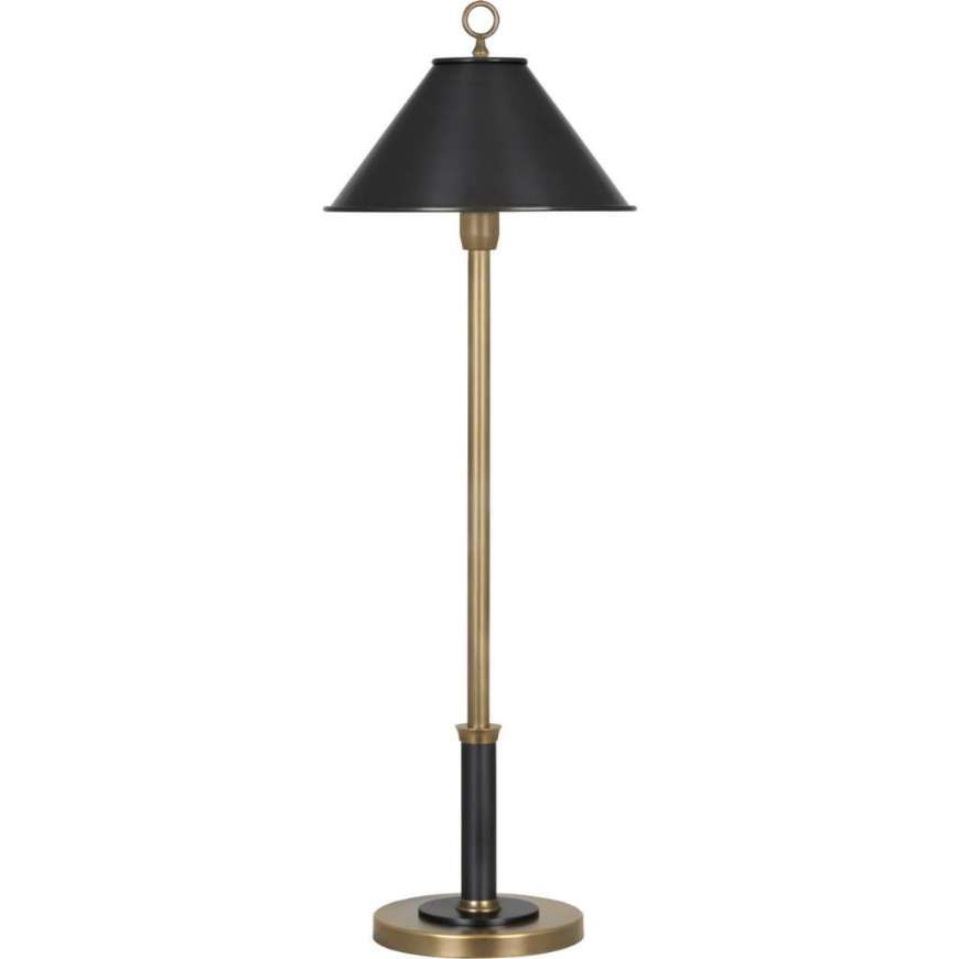 Picture of AARON TABLE LAMP IN WARM BRASS FINISH WITH DEEP PATINA BRONZE ACCENTS 703