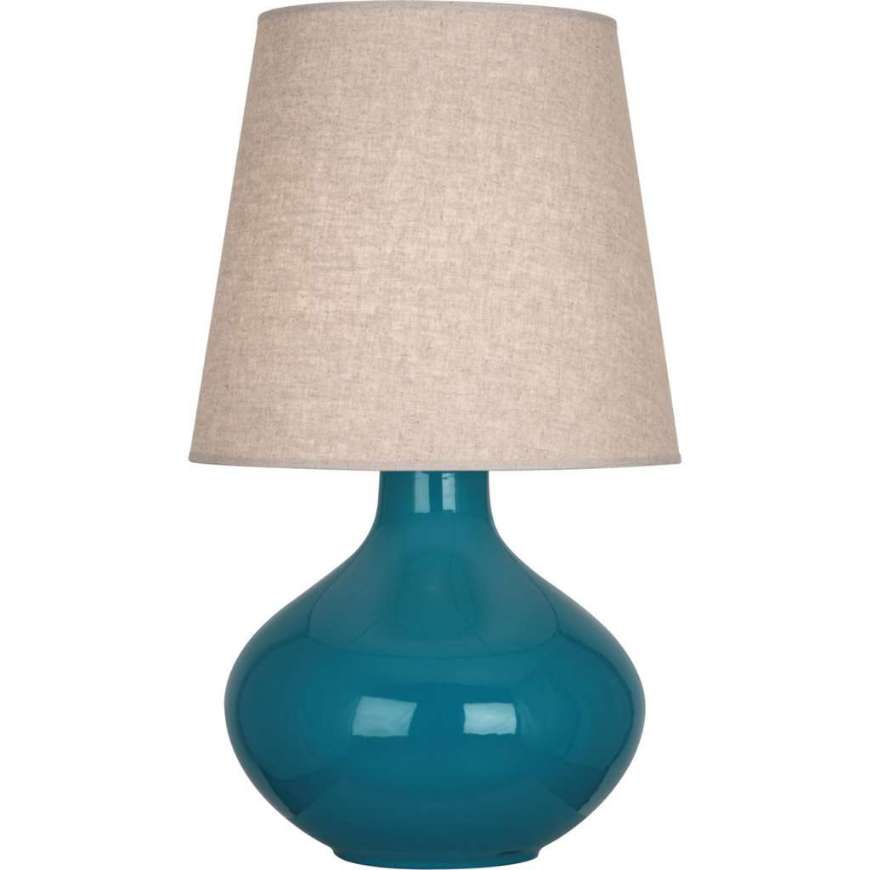 Picture of PEACOCK JUNE TABLE LAMP IN PEACOCK GLAZED CERAMIC PC991