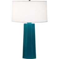 Picture of PEACOCK MASON TABLE LAMP IN PEACOCK GLAZED CERAMIC 964