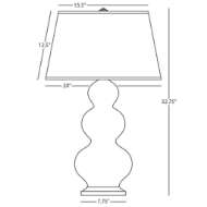 Picture of SANGRIA TRIPLE GOURD TABLE LAMP SA40X