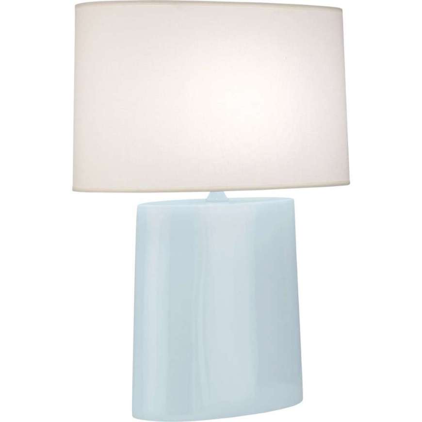 Picture of BABY BLUE VICTOR TABLE LAMP IN BABY BLUE GLAZED CERAMIC BB03