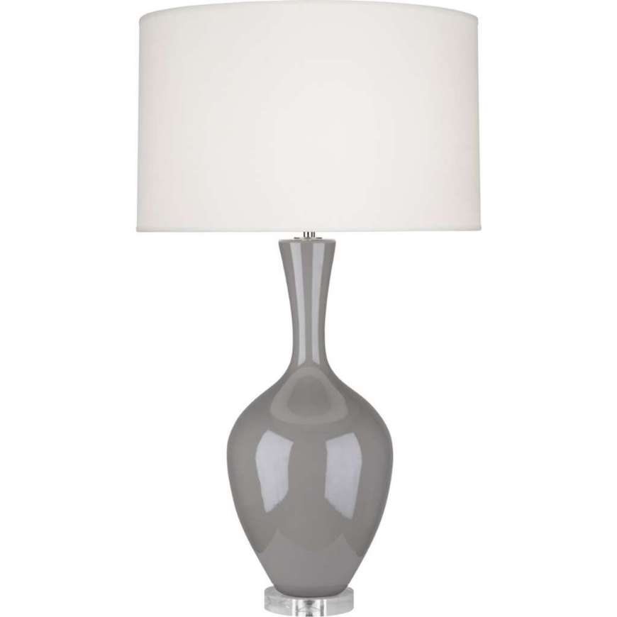 Picture of SMOKEY TAUPE AUDREY TABLE LAMP IN SMOKY TAUPE GLAZED CERAMIC ST980