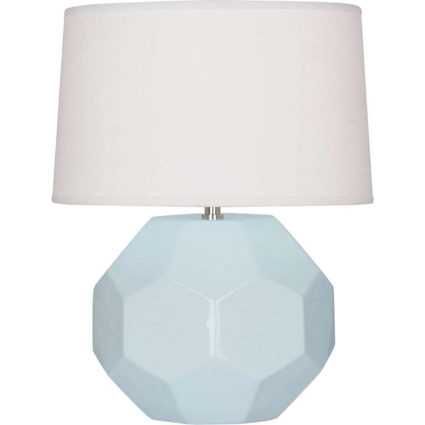 Picture of BABY BLUE FRANKLIN TABLE LAMP IN BABY BLUE GLAZED CERAMIC BB01