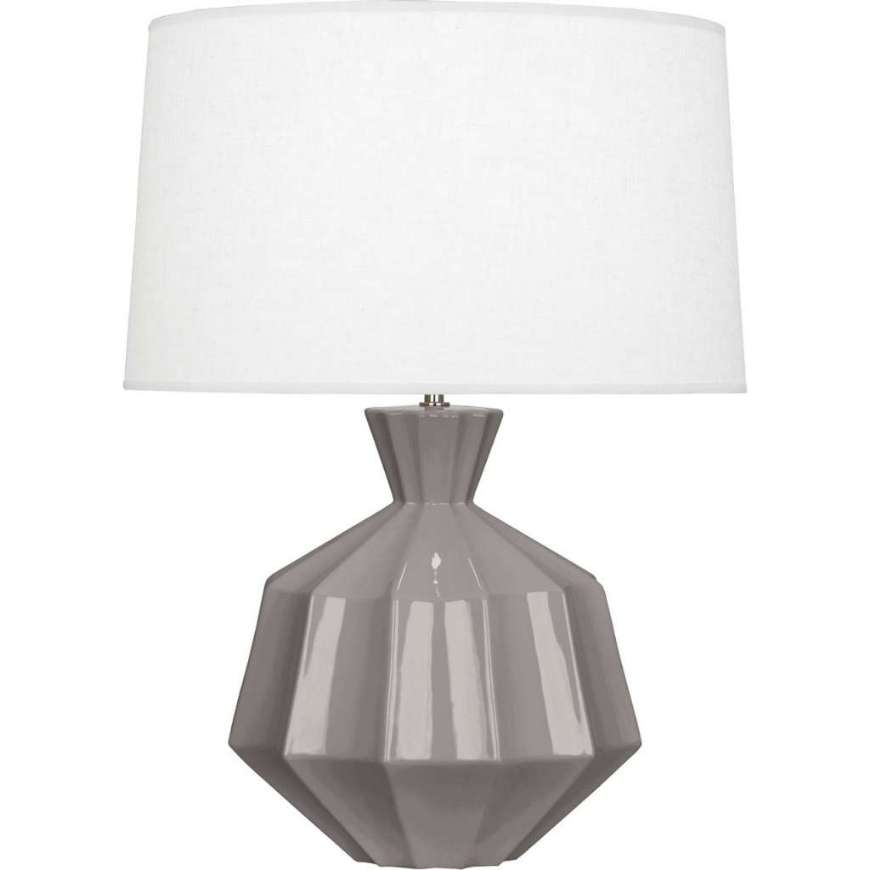 Picture of SMOKEY TAUPE ORION TABLE LAMP IN SMOKY TAUPE GLAZED CERAMIC ST999