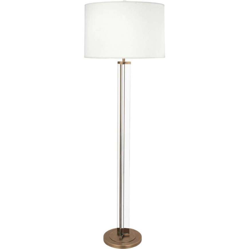 Picture of FINEAS FLOOR LAMP IN CLEAR GLASS AND AGED BRASS 473