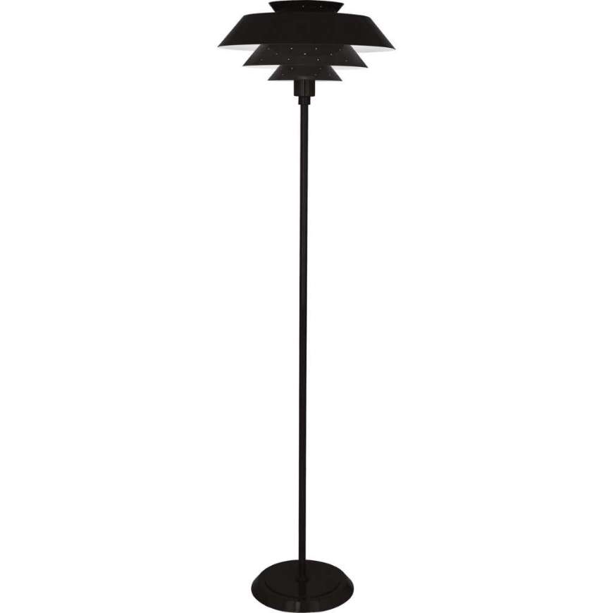 Picture of PIERCE FLOOR LAMP IN PIANO BLACK GLOSS FINISH PB978