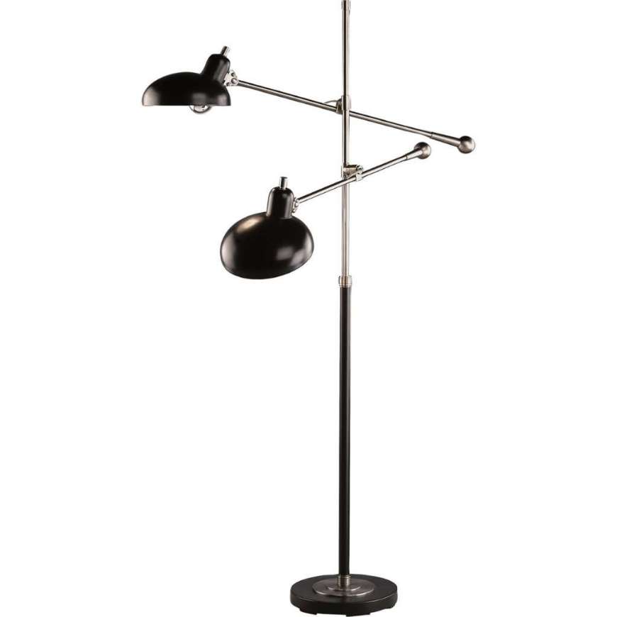 Picture of BRUNO FLOOR LAMP IN LEAD BRONZE FINISH WITH EBONIZED NICKEL ACCENTS 1848