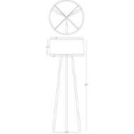 Picture of RICO ESPINET SHINTO FLOOR LAMP IN WROUGHT IRON FINISH 2171