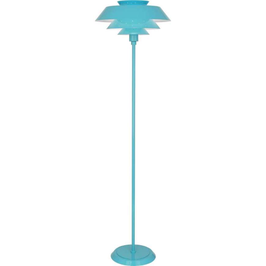 Picture of PIERCE FLOOR LAMP IN EGG BLUE GLOSS FINISH EB978