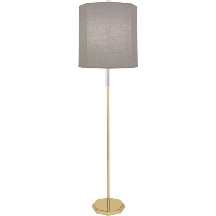 Picture of KATE FLOOR LAMP IN MODERN BRASS FINISH WITH CLEAR CRYSTAL ACCENTS SG06